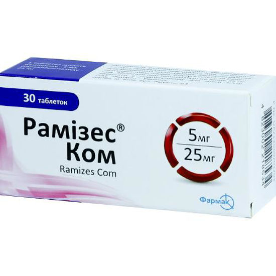 Рамімед комбі таблетки 5 мг /25 мг №30